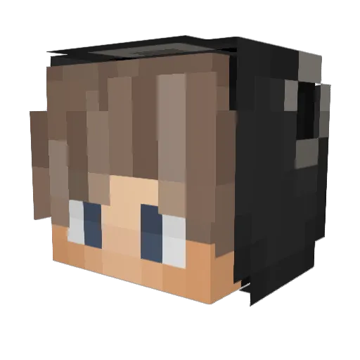 xLeqendFlix Minecraft avatar head, 3D render