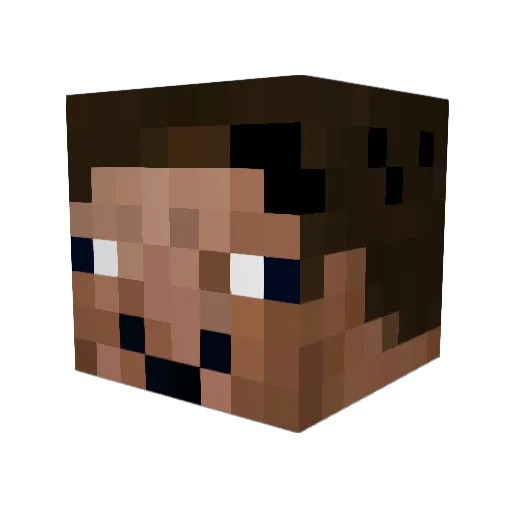 xLexile Minecraft avatar head, 3D render