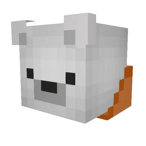 xLightst Minecraft avatar head, 3D render