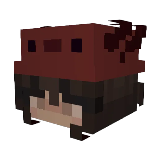 xLilleMyx Minecraft avatar head, 3D render