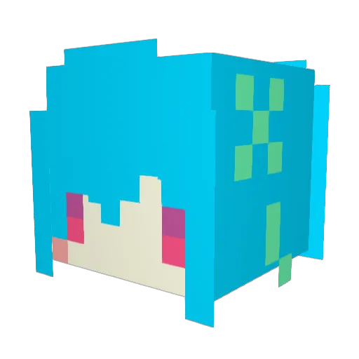 xLilys Minecraft avatar head, 3D render