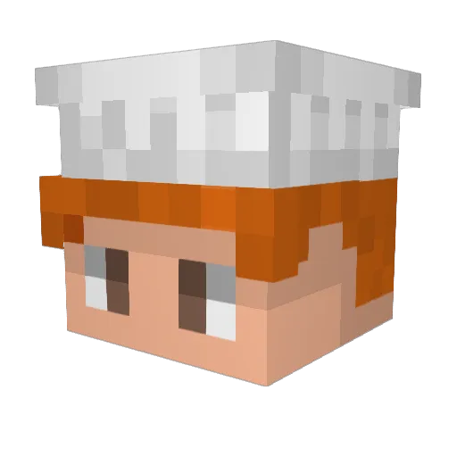 xLinguini Minecraft avatar head, 3D render