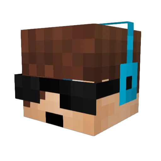 xLiqm_ Minecraft avatar head, 3D render