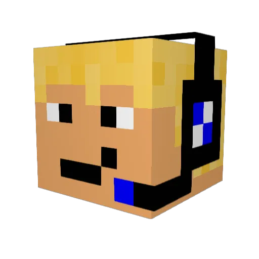 xLittleCx Minecraft avatar head, 3D render