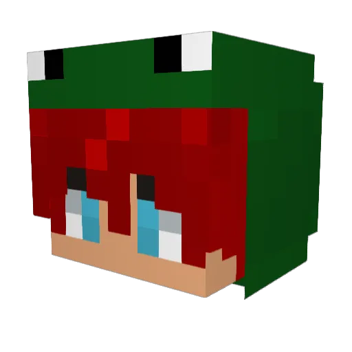 xLizardL_ Minecraft avatar head, 3D render