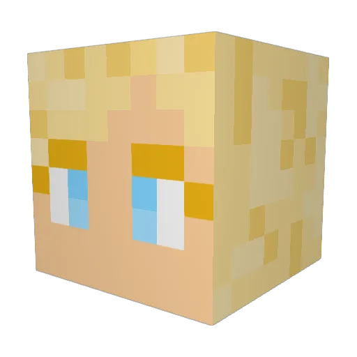 xLizzi Minecraft avatar head, 3D render