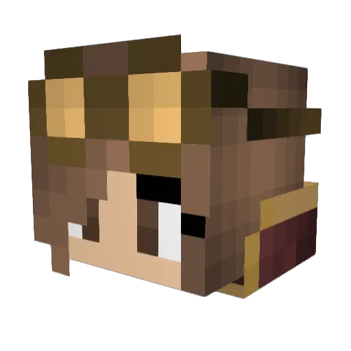 xLizzy Minecraft avatar head, 3D render