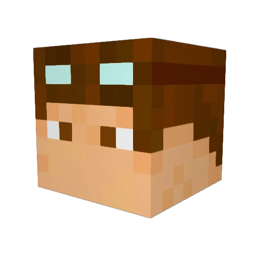 xLolo1x Minecraft avatar head, 3D render