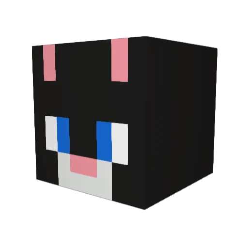 xLongCatx Minecraft avatar head, 3D render
