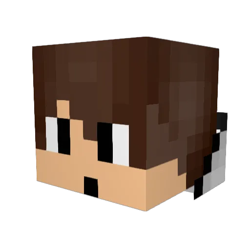 xLordGod Minecraft avatar head, 3D render