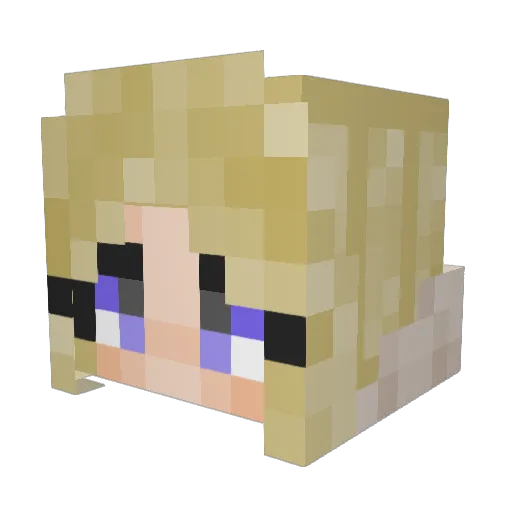 xLossy Minecraft avatar head, 3D render