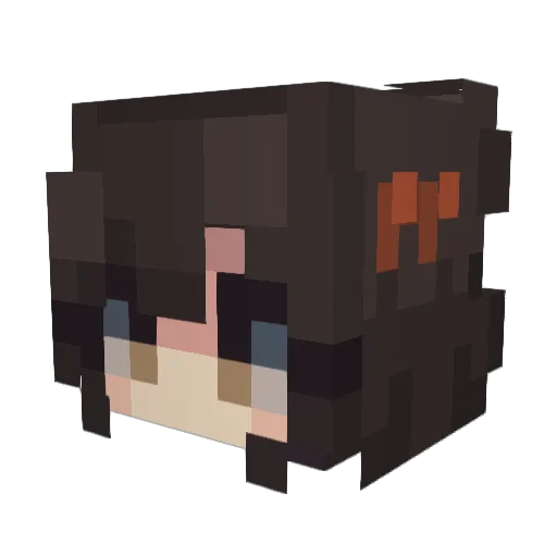 xLoveRoses Minecraft avatar head, 3D render