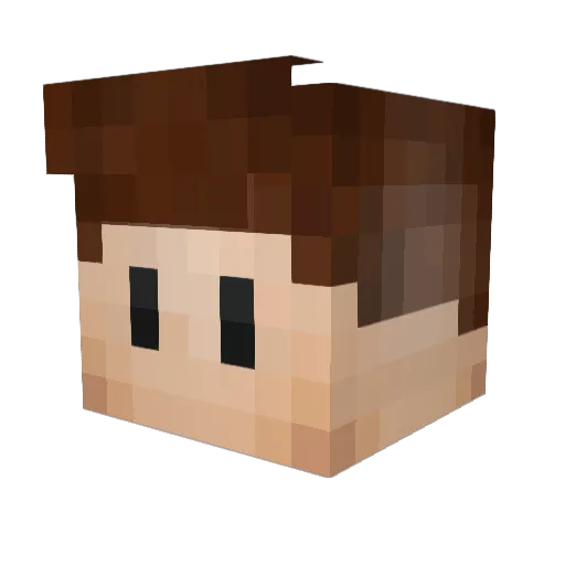 xLuca_e Minecraft avatar head, 3D render
