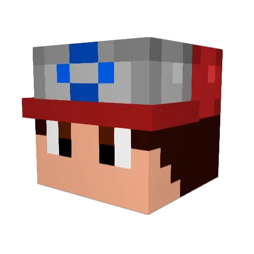 xLucasPS Minecraft avatar head, 3D render