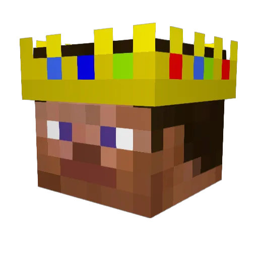 xLuk15 Minecraft avatar head, 3D render