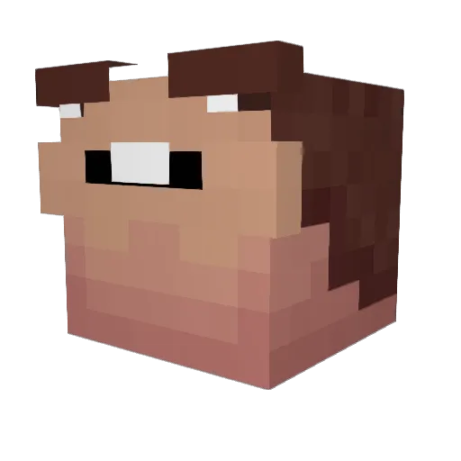 xLukiihd Minecraft avatar head, 3D render