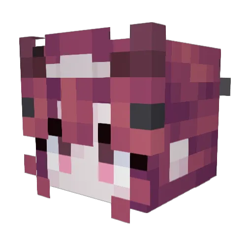 xLuluwu Minecraft avatar head, 3D render