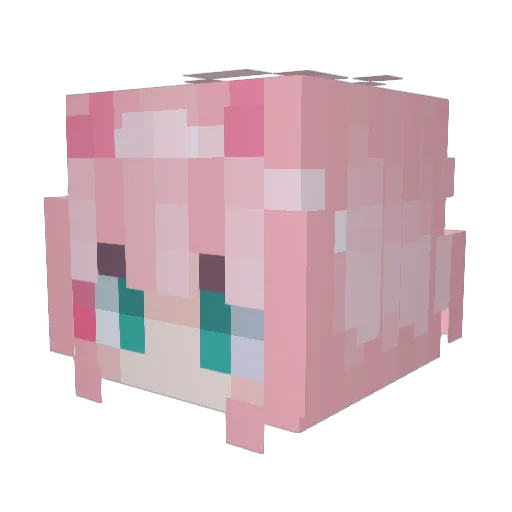 xLunaYuki Minecraft avatar head, 3D render
