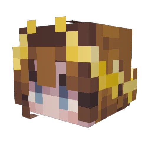 xLunarLily Minecraft avatar head, 3D render