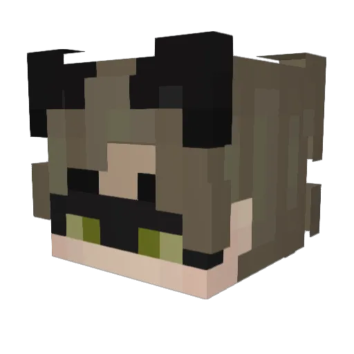 xLunk Minecraft avatar head, 3D render