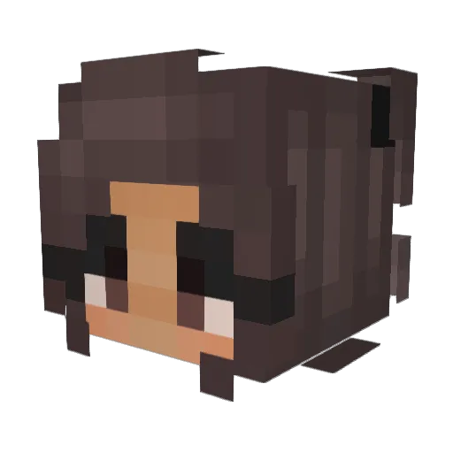 xLurq Minecraft avatar head, 3D render