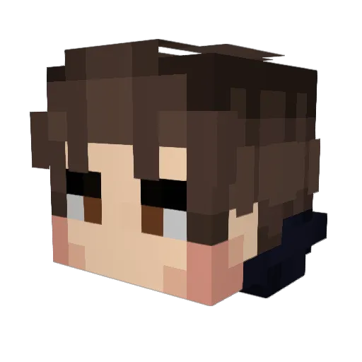 xM0mo Minecraft avatar head, 3D render