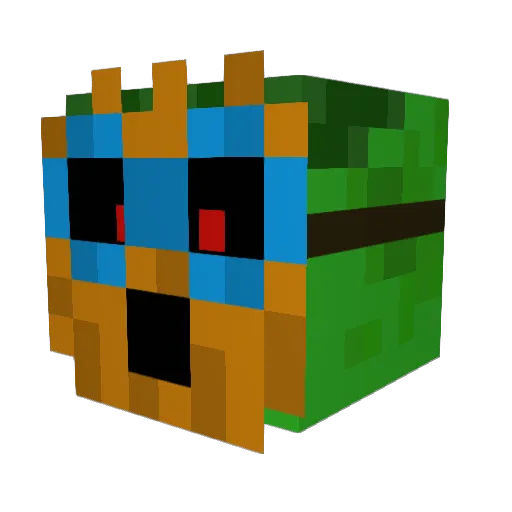 xM3ntos Minecraft avatar head, 3D render