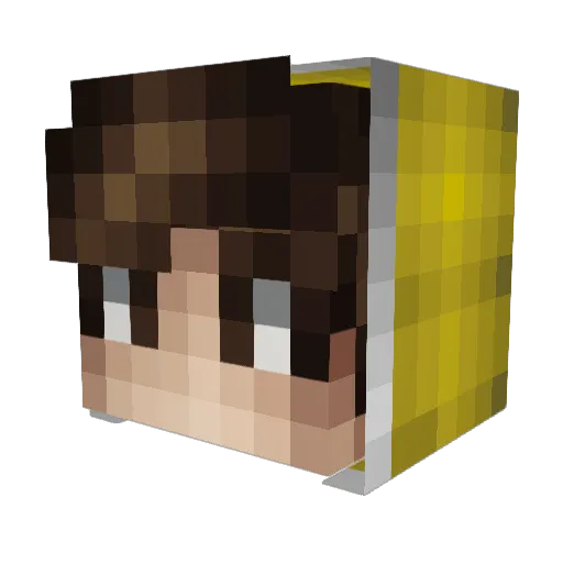 xM4A1 Minecraft avatar head, 3D render