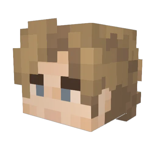 xMELLETTx Minecraft avatar head, 3D render