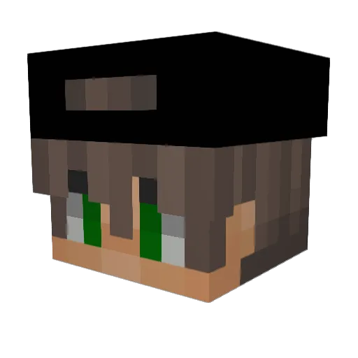 xMHAN Minecraft avatar head, 3D render