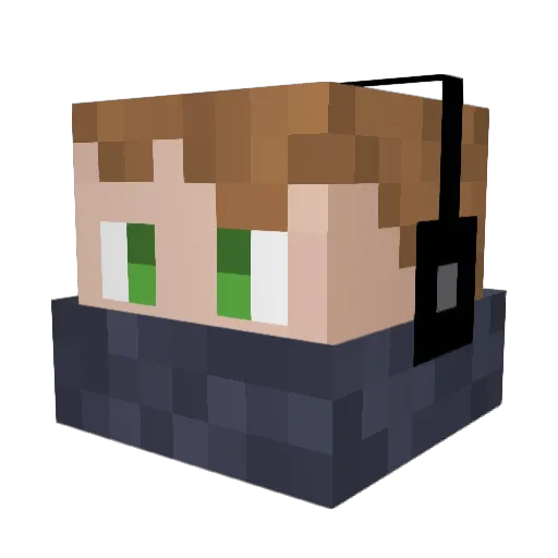 xMRVNx Minecraft avatar head, 3D render