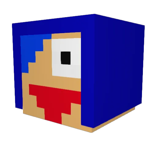 xMTKNestor Minecraft avatar head, 3D render