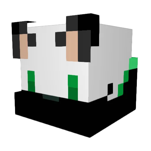 xMaIIu Minecraft avatar head, 3D render