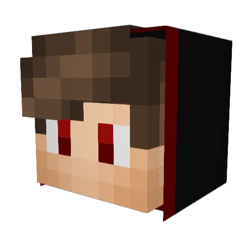xMaSh_YT Minecraft avatar head, 3D render