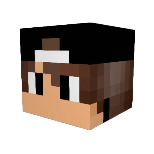xMaikx Minecraft avatar head, 3D render