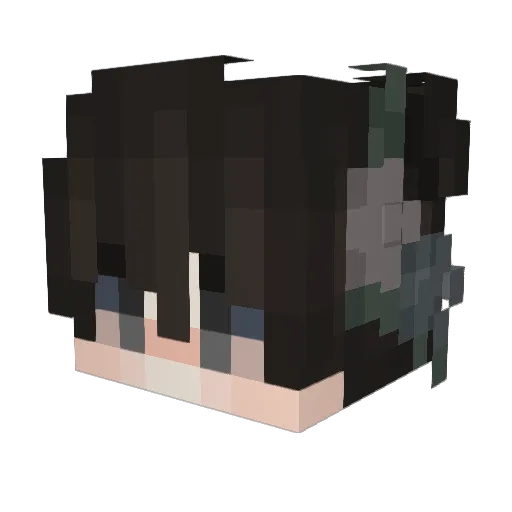 xMairled Minecraft avatar head, 3D render