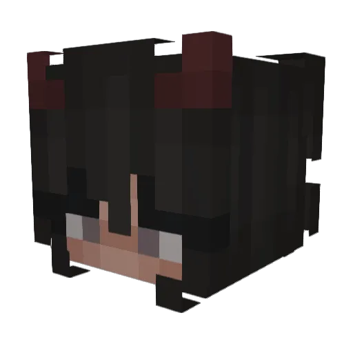 xMaja Minecraft avatar head, 3D render