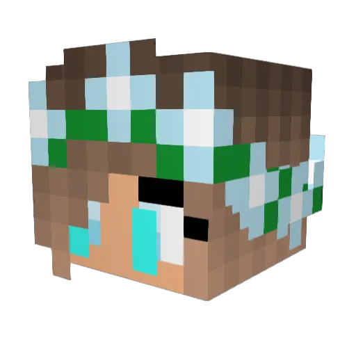 xMandyy Minecraft avatar head, 3D render