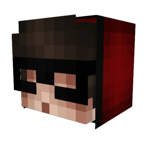 xMaron Minecraft avatar head, 3D render