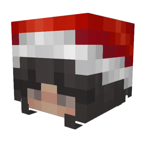 xMarsmallow Minecraft avatar head, 3D render