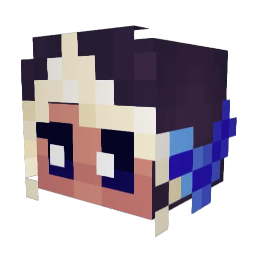 xMaruu11 Minecraft avatar head, 3D render