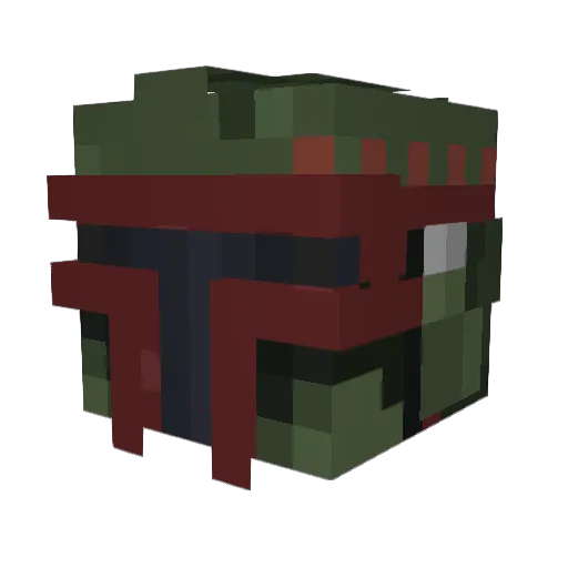 xMateu Minecraft avatar head, 3D render