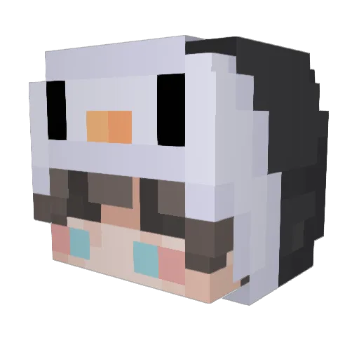 xMatsi Minecraft avatar head, 3D render