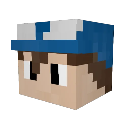 xMatt07 Minecraft avatar head, 3D render