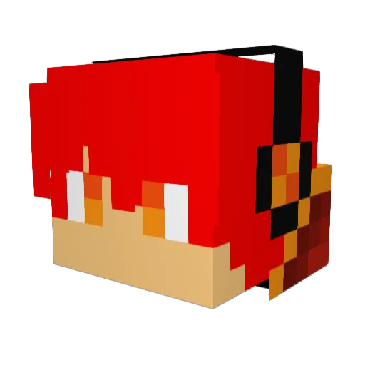 xMaxLandx Minecraft avatar head, 3D render