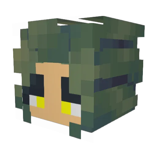 xMedussa Minecraft avatar head, 3D render