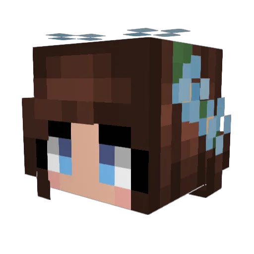 xMeea Minecraft avatar head, 3D render