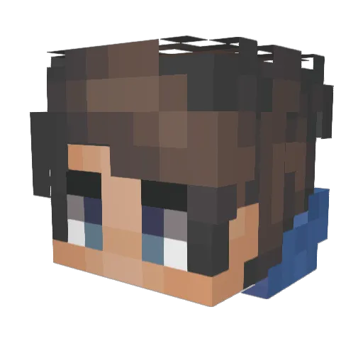 xMefik_SNK Minecraft avatar head, 3D render