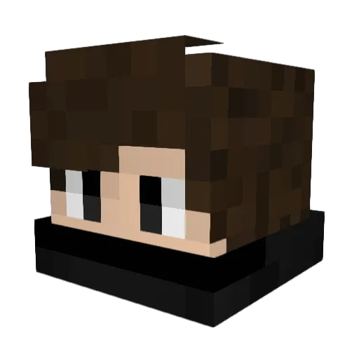 xMehmetK Minecraft avatar head, 3D render