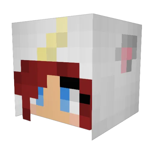 xMerii Minecraft avatar head, 3D render